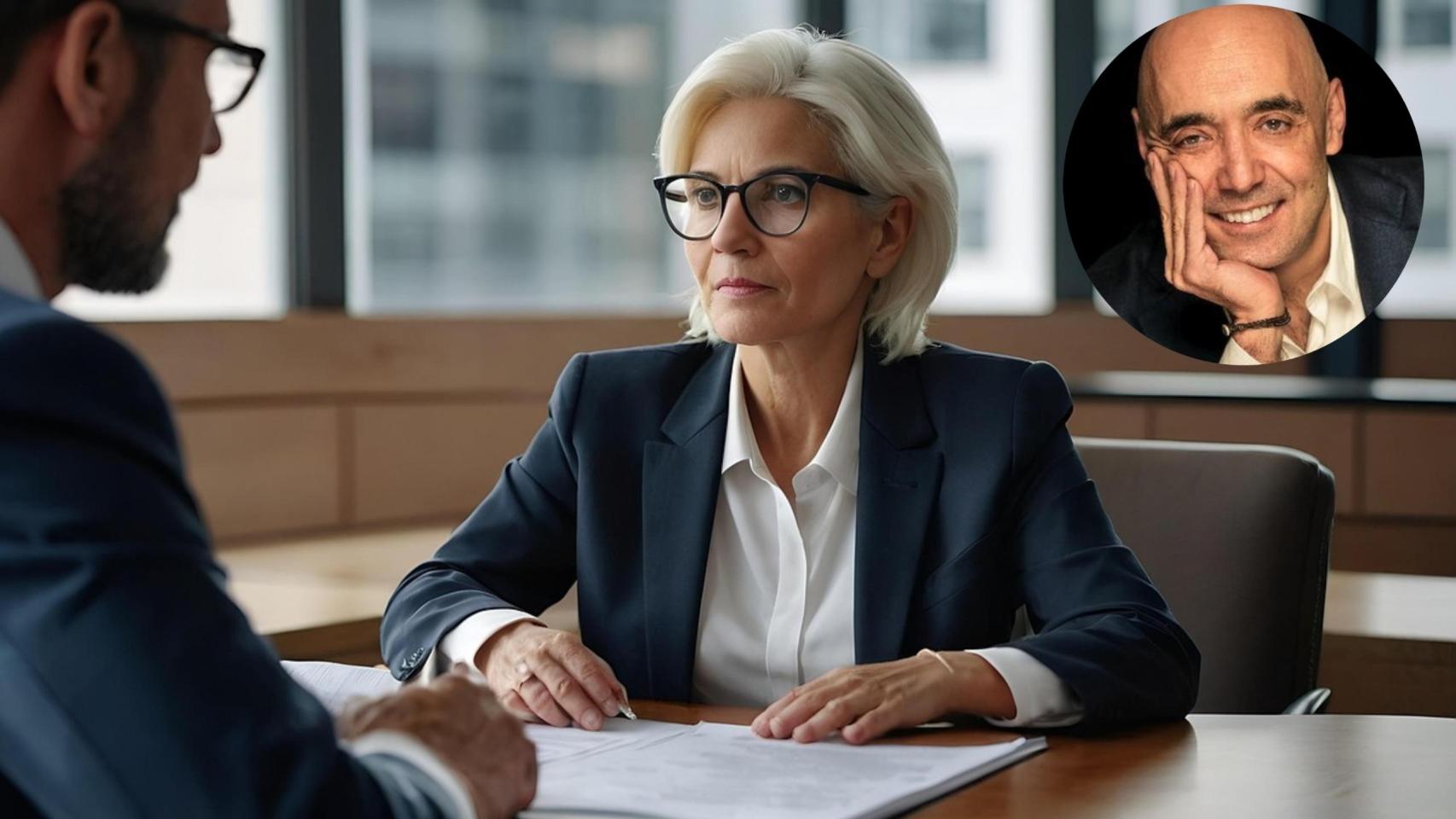 Montaje de Cipri Quintas con una entrevista a una persona mayor.