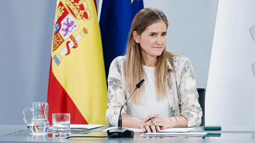 La vicepresidenta tercera y ministra para la Transición Ecológica y el Reto Demográfico, Sara Aagesen, durante una rueda de prensa tras el Consejo de Ministros, en el Palacio de la Moncloa, a 17 de junio de 2025, en Madrid (España).