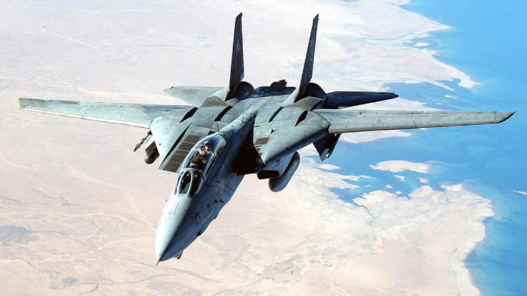 Un caza F-14 Tomcat.