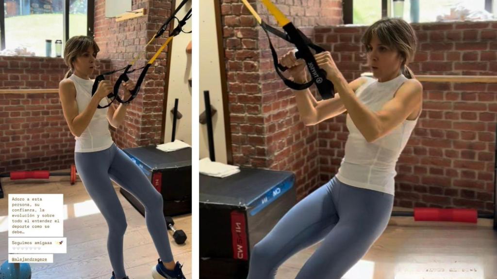 Alejandra Silva, en una sesión de entrenamiento, a imagen de sus redes sociales.