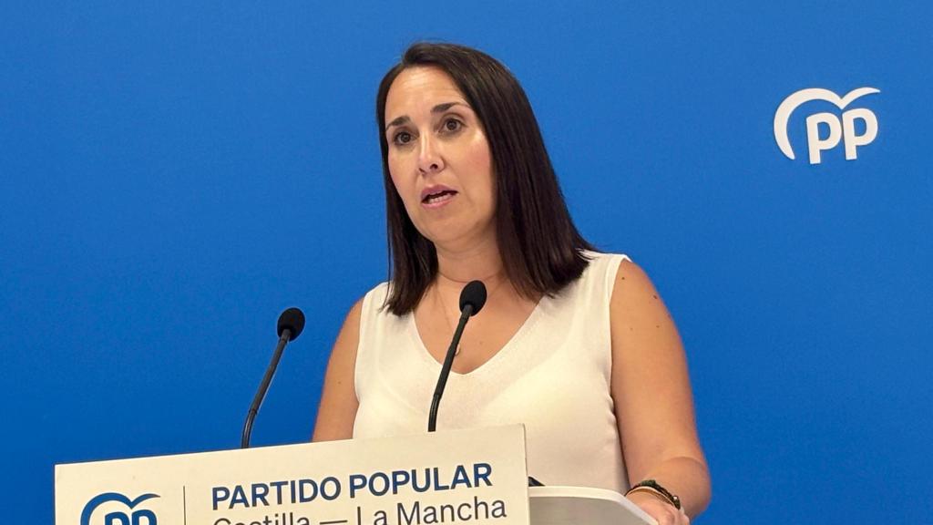 Alejandra Hernández durante una rueda de prensa ofrecida este miércoles en Toledo.