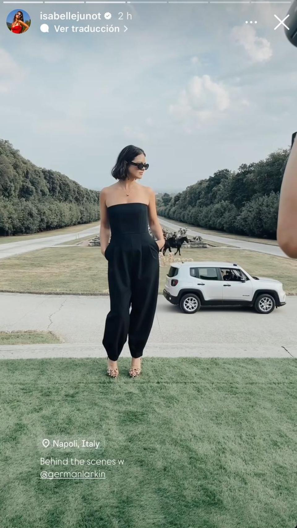 Isabelle Junot con un estilo de Max Mara en la presentación de su nueva colección.