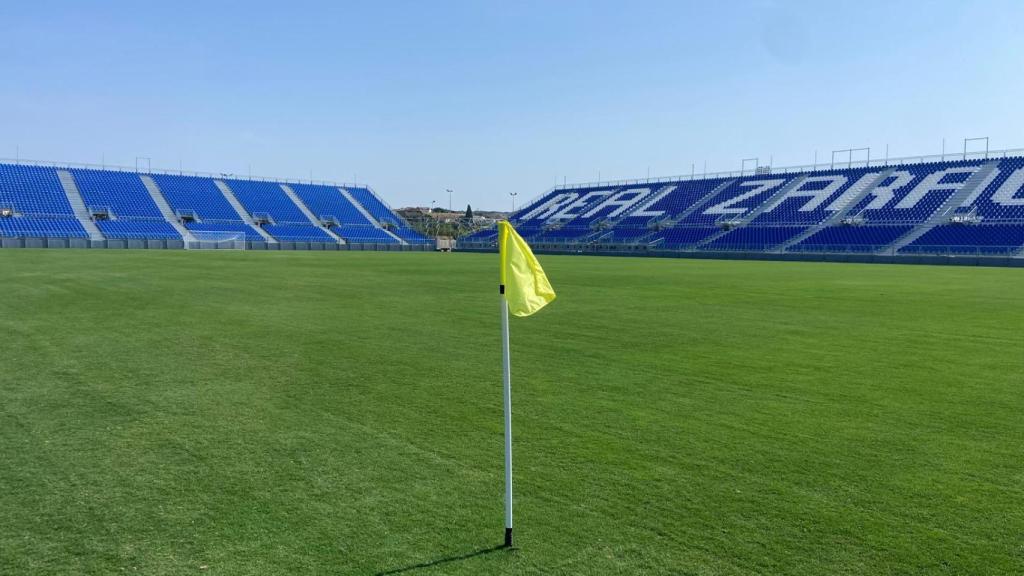 Banderín de córner del estadio modular.