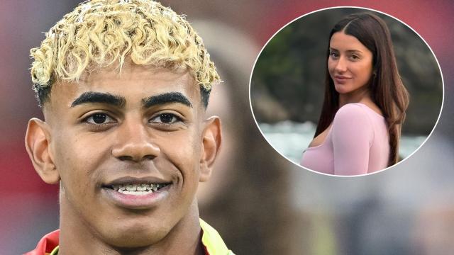 Lamine Yamal junto a Fátima Vázquez en un fotomontaje de EL ESPAÑOL.