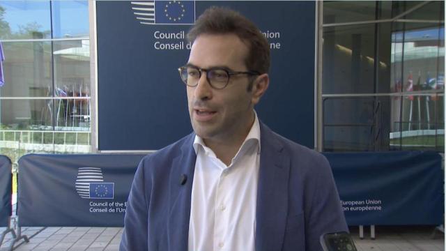 El ministro de Economía, Carlos Cuerpo, durante el Eurogrupo de este jueves en Luxemburgo