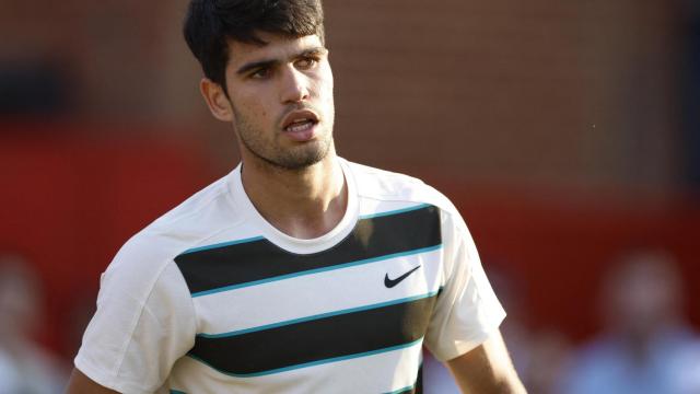 Carlos Alcaraz, en el partido ante Munar.