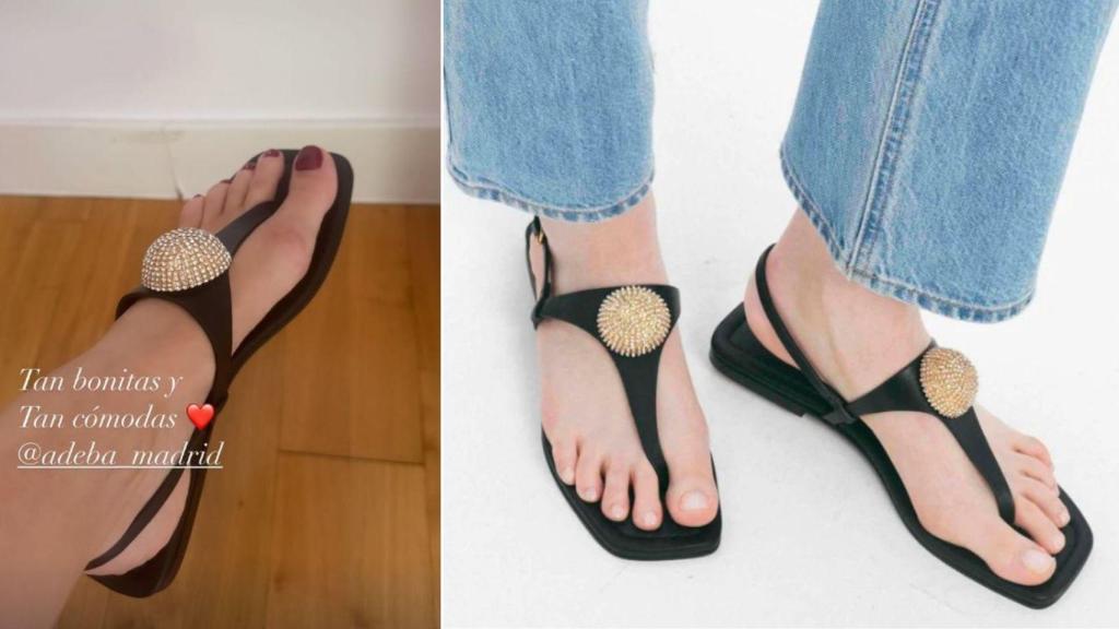 Las sandalias que Lourdes Montes ha usado.