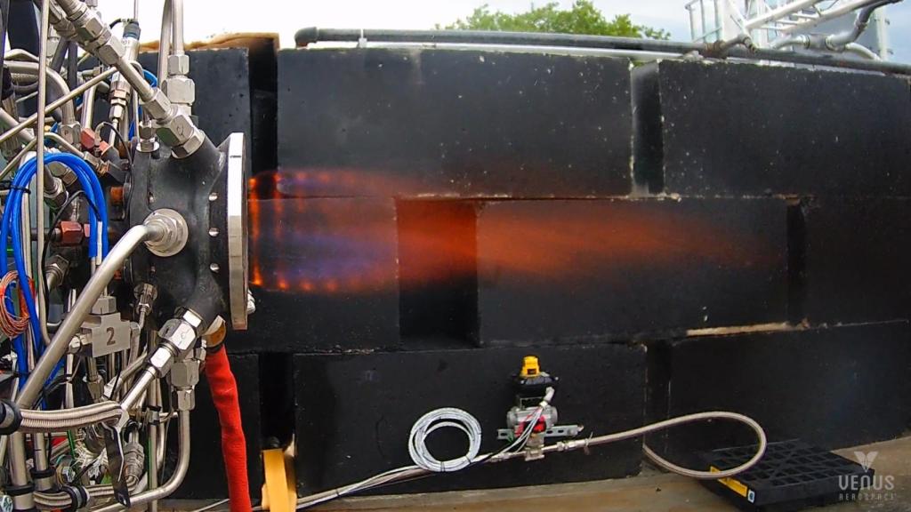 El RDRE de Venus Aerospace durante uno de sus encendidos estáticos