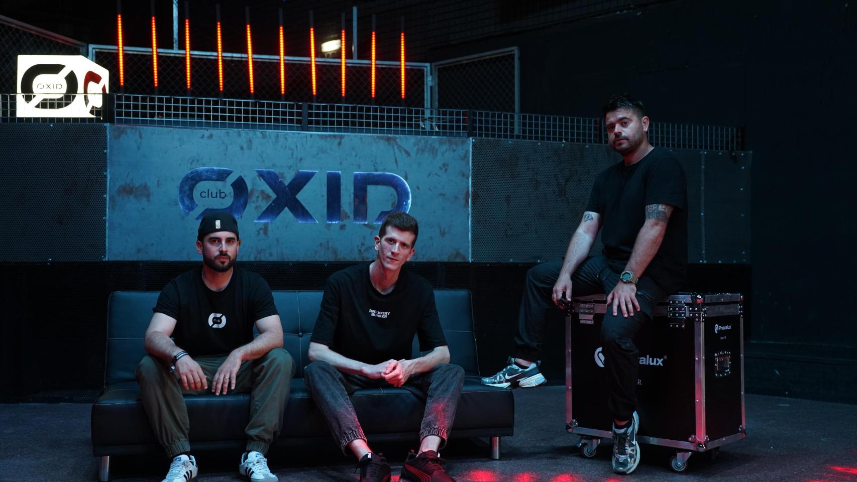 Javi Subies, Carlos Escrig y Miguel Sorni, los tres DJ y promotores detrás de Oxid Group. Raquel Granell