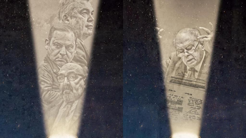 Ilustraciones de Koldo, Ábalos, Santos Cerdán y Jordi Pujol.