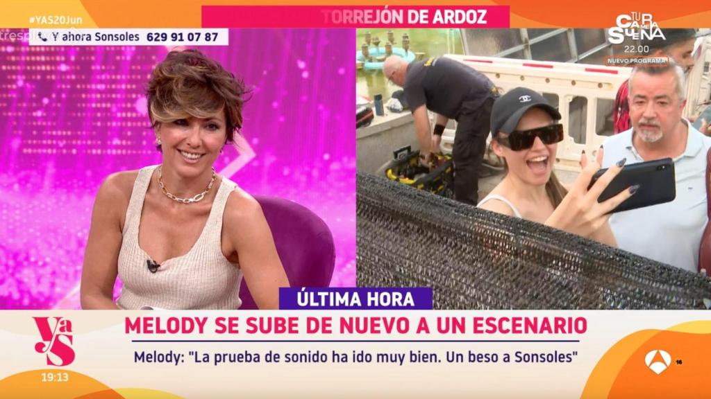 Sonsoles Ónega y Melody en 'Y ahora, Sonsoles'.