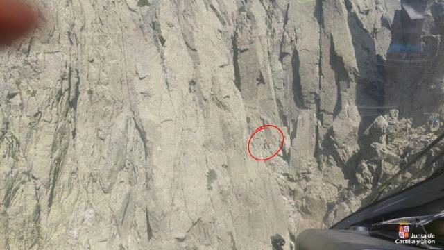 Imagen del rescate en la sierra abulense
