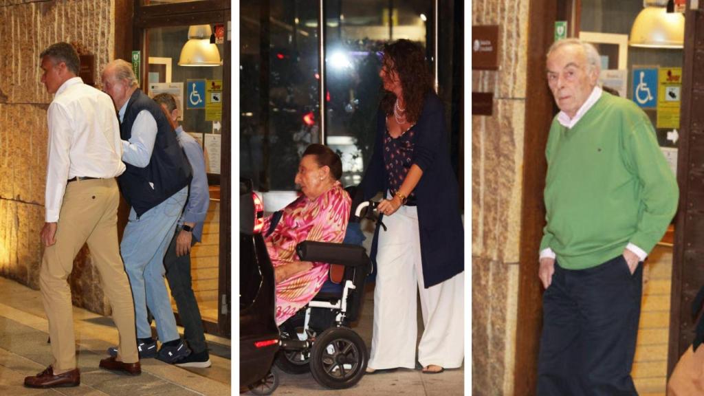 El rey Juan Carlos, durante la cena que compartió con su hermana, la Margarita Infanta, y su hermano, Carlos Zurita.