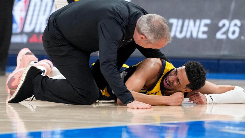 Haliburton, en el momento de su lesión con Indiana Pacers en las Finales