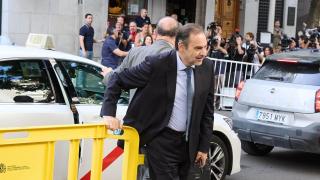 El exministro de Transportes José Luis Ábalos, a su llegada al Tribunal Supremo.