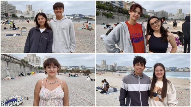 Jóvenes de A Coruña hacen noche en la playa de cara a San Juan: No queríamos quedarnos sin sitio