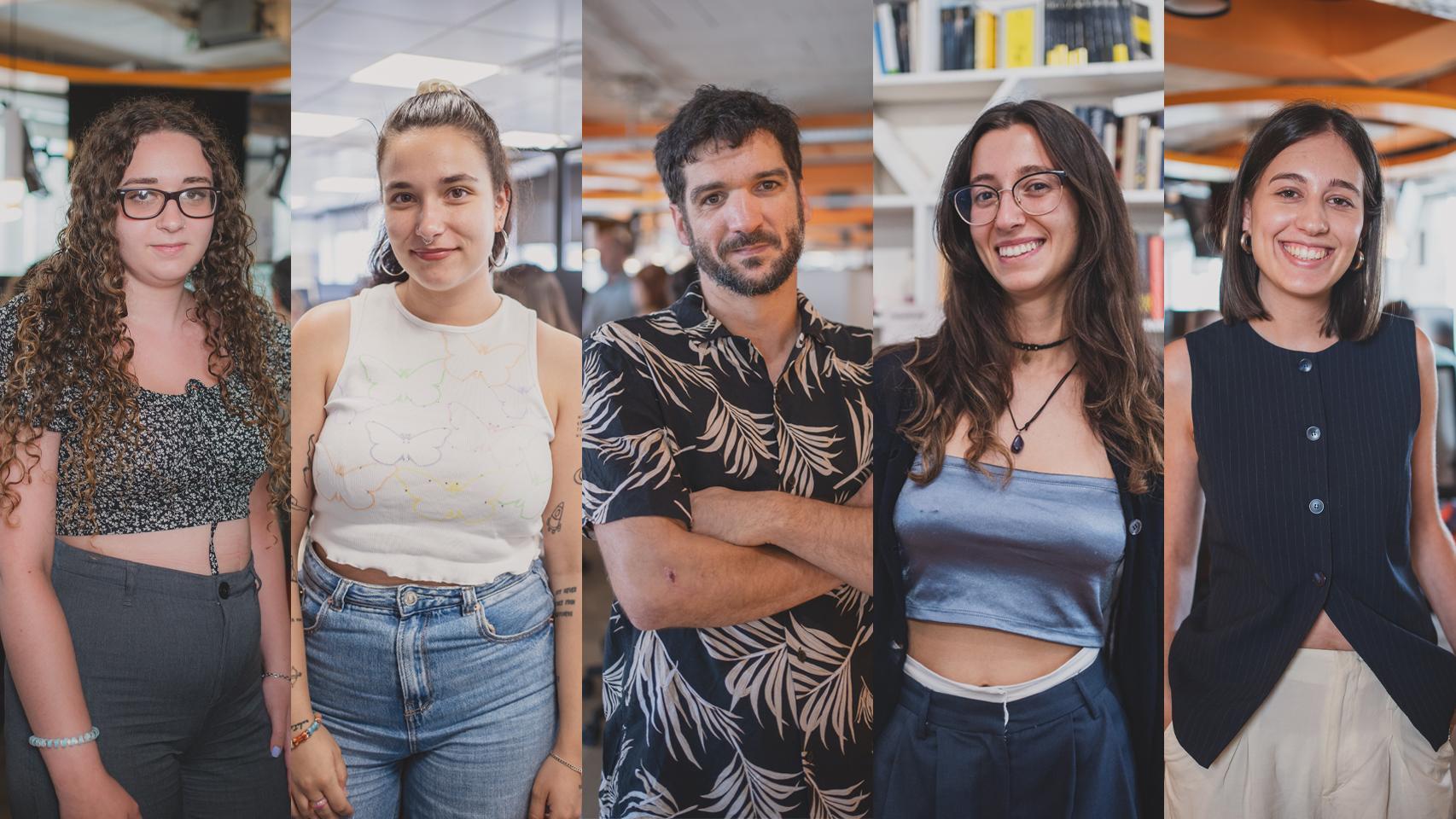 De Izquierda a derecha: Inés Gilabert (Madrid Total), Andrea G. Cilleruelo (ODS), Juanele Villanueva (Redes Sociales), Angelica Rimini (El Cultural) y Victoria Villafranca (Invertia).