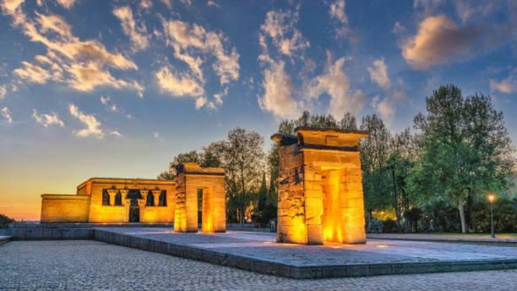 Vista del Templo de Debod de Madrid.