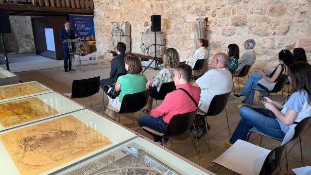 El alcalde de Salamanca, Carlos García Carbayo, durante la presentación de 'Salamanca Culta y Oculta'