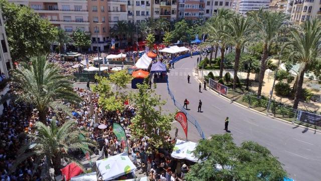 Vista de la plaza de Luceros este martes.