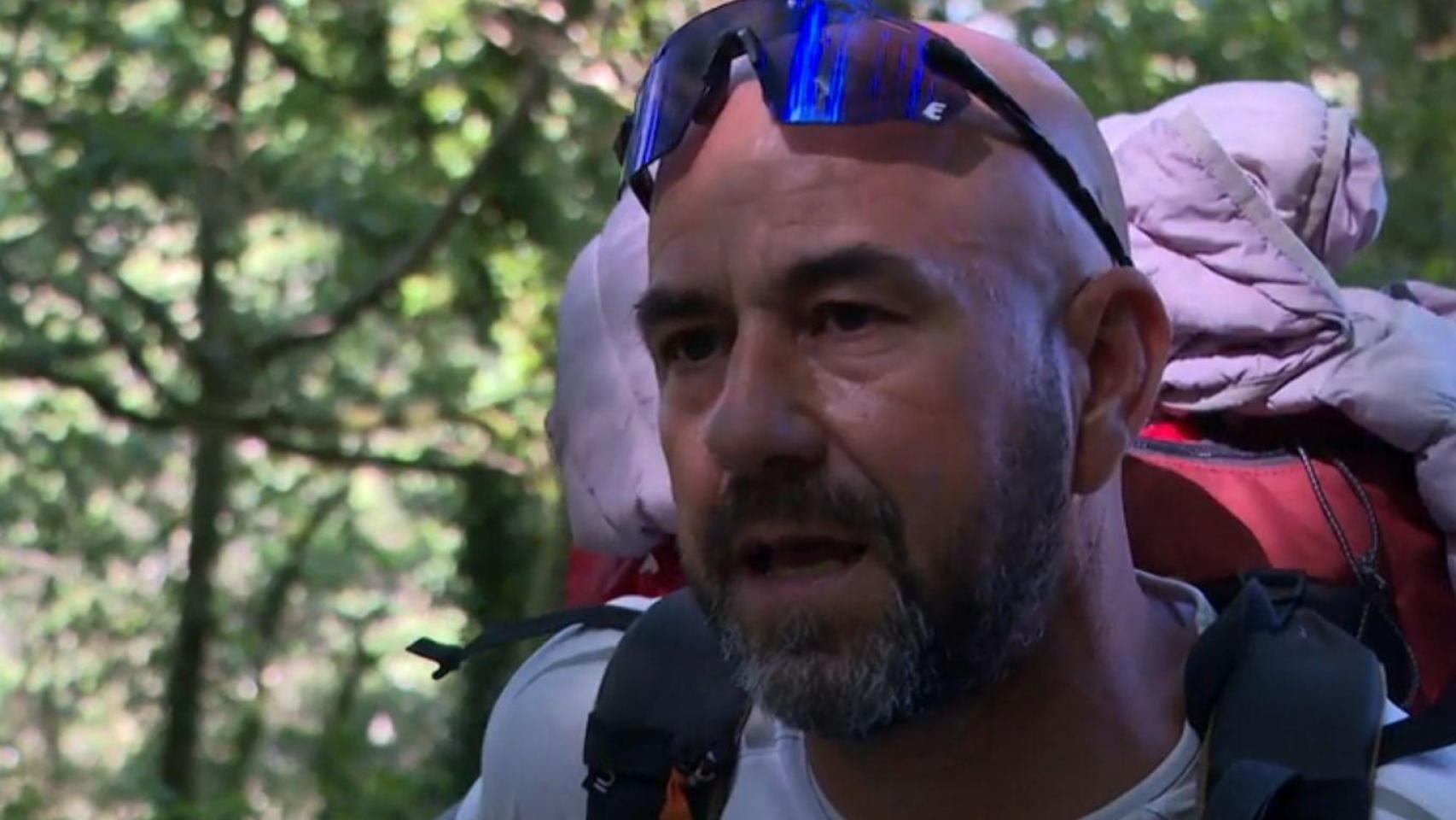 Víctor Elizalde, peregrino en el Camino de Santiago.