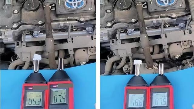 Los investigadores estudiaron la reducción de ruido del material en un motor de gasolina