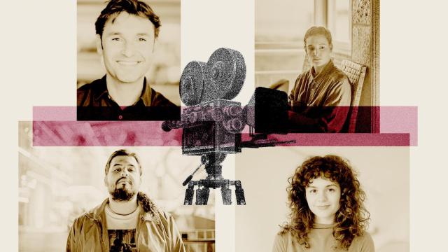 De izquierda a derecha desde arriba: Javier Bardón, Paula Amor, Néstor López y María Herrera. Diseño: Rubén Vique