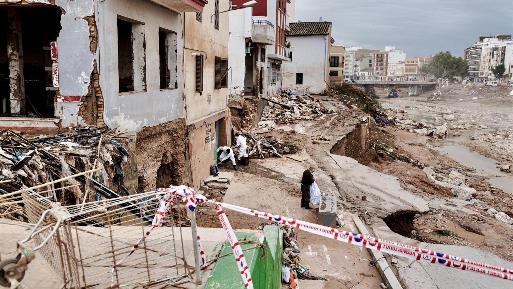 Imagen del municipio de Paiporta tras el paso de la dana. Carlos Luján / Europa Press