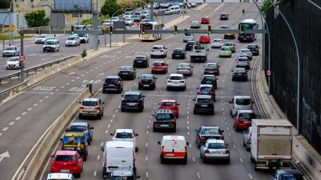Imagen de atasco en carretera.