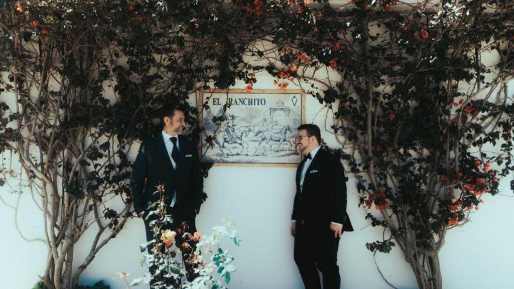 David Conguita y Juan Carlos Tabero en la granja El Ranchito.
