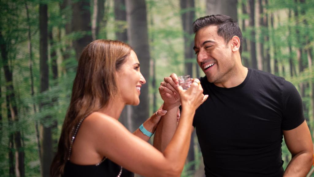 Paula Echevarría y Carlos Rivera en Starlite en agosto de 2023.