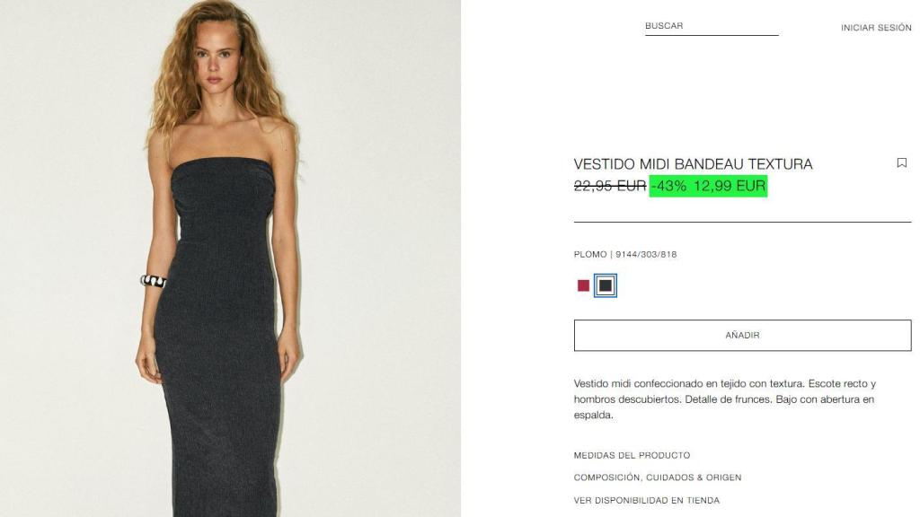 Vestido midi. Ref. 9144/303/818