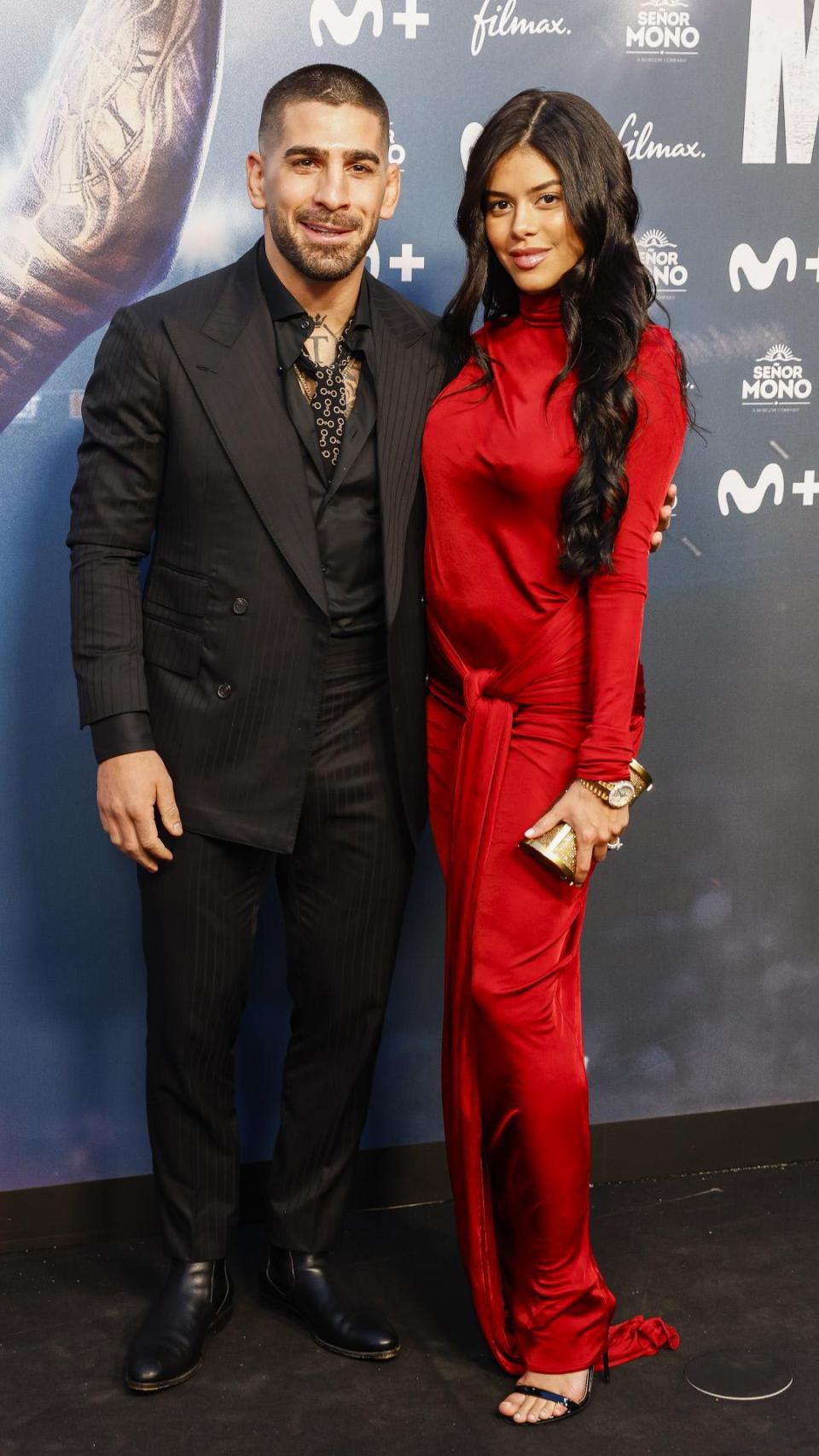 Ilia Topuria y Giorgina Uzcategui en el estreno de 'Topuria: Matador' en septiembre de 2024.