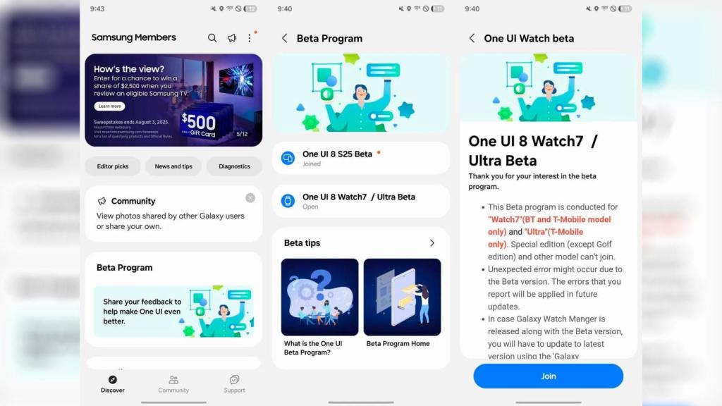 La beta de One UI 8