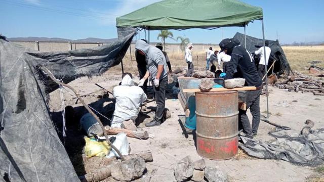 Crematorio clandestino en México.