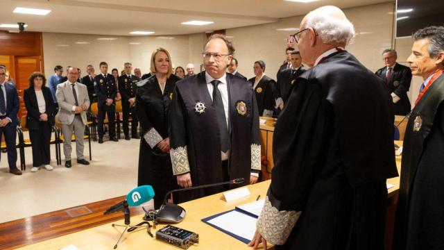 Antonio Roma, durante su toma de posesión como fiscal jefe del área de Santiago.