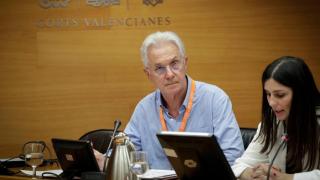 Jorge Paciarotti en la comisión de investigación de la dana en Les Corts. José Cuéllar / Corts