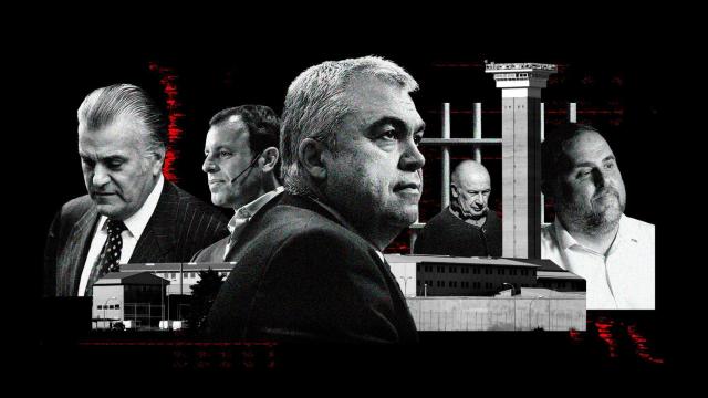 I-D: Luis Bárcenas, Sandro Rosell, Santos Cerdán, Miguel Blesa y Oriol Junqueras.