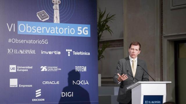 Agustín Díaz-Pinés, deputy head of Unit - Future Connectivity Systems - DG CNECT - European Commission durante su intervención durante el VI Observatorio 5G organizado por EL ESPAÑOL e Invertia.