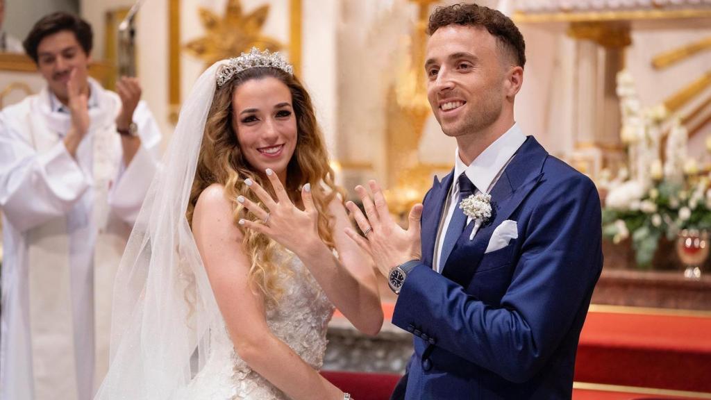 Imagen de la reciente boda entre Diogo Jota y su esposa, Cardoso Rute