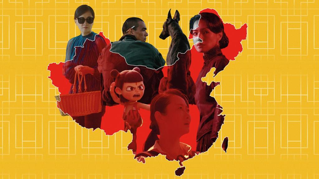 De izquierda a derecha, personajes de 'Breve historia de una familia', 'Black Dog', 'Resurrection', 'Ne Zha 2' y 'A la deriva'
