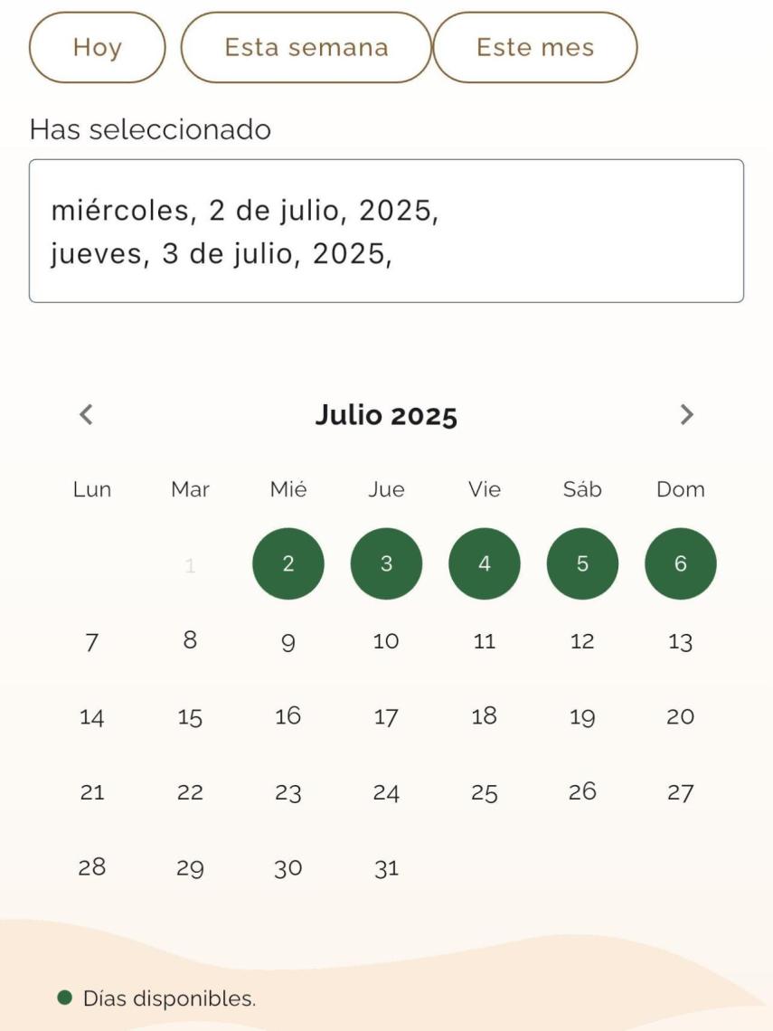 Calendario de FreeDay.