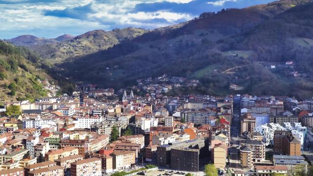 Vista aérea de Mieres, en Asturias.