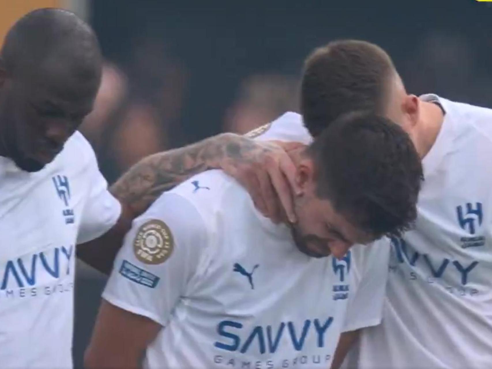 Joao Cancelo y Rubén Neves, destrozados durante el minuto de silencio por  la muerte de Diogo Jota