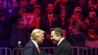Donald Trump y Elon Musk, durante un mitin en el Capital One Arena de Washington, el pasado 19 de enero.