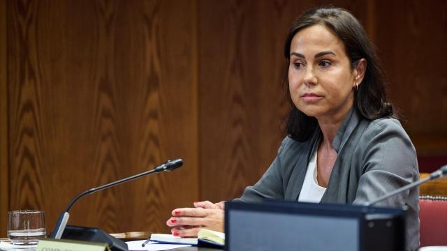 La expresidenta de Adif, Isabel Pardo de Vera, en la Comisión de Investigación del 'caso Koldo' en el Senado, el pasado 29 de mayo.