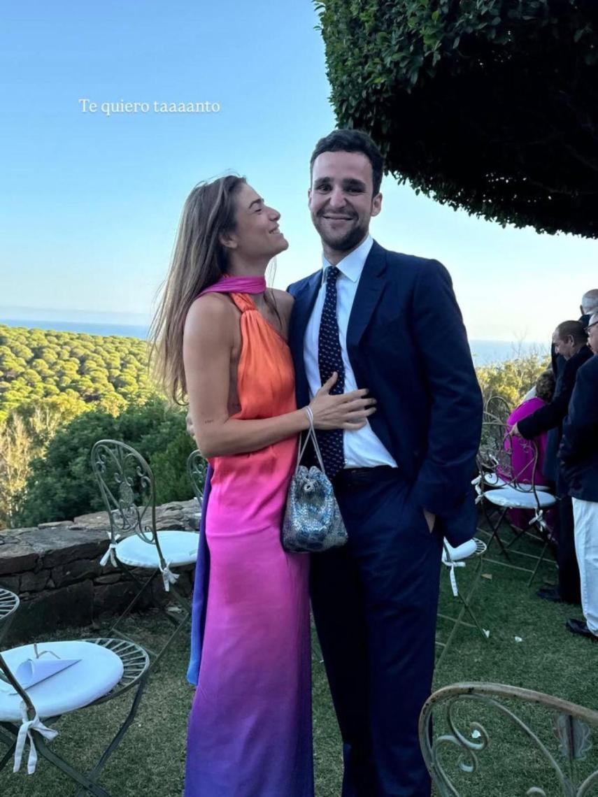 Forilán con un amigo en la boda de Cádiz.