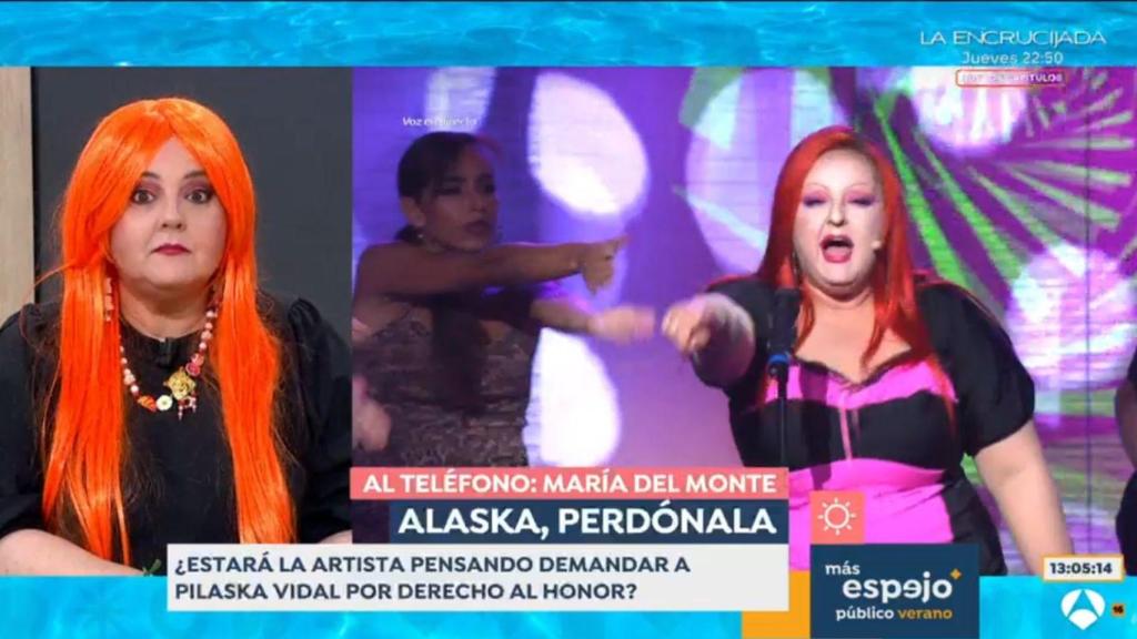Pilar Vidal interpretando a Alaska.