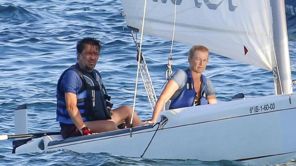 Miguel Ángel Bernardeau y Ana Duato, en Ibiza en agosto de 2019.