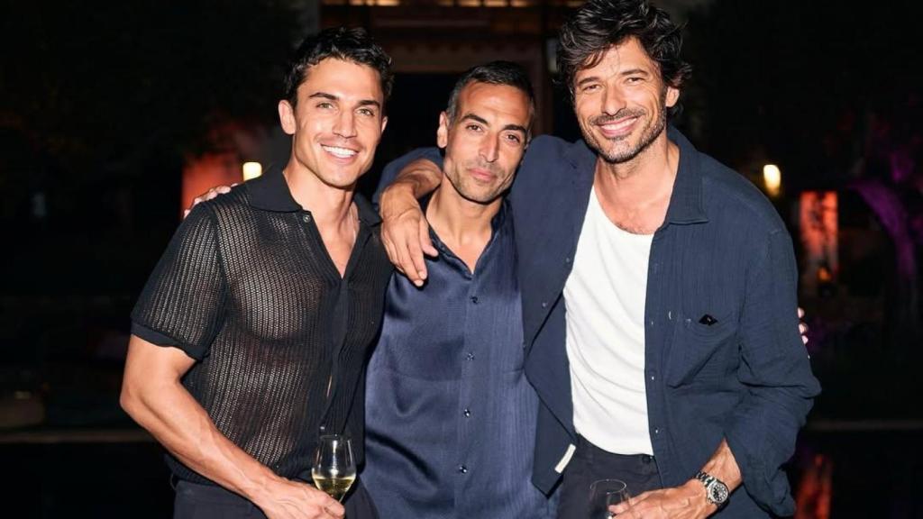 Alex González y Andrés Velencoso en el 40 cumpleaños de Mohamed Al Turki.